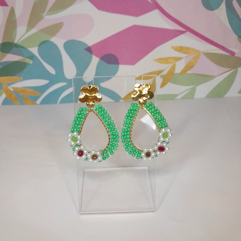 Teardrops Flowers Earrings